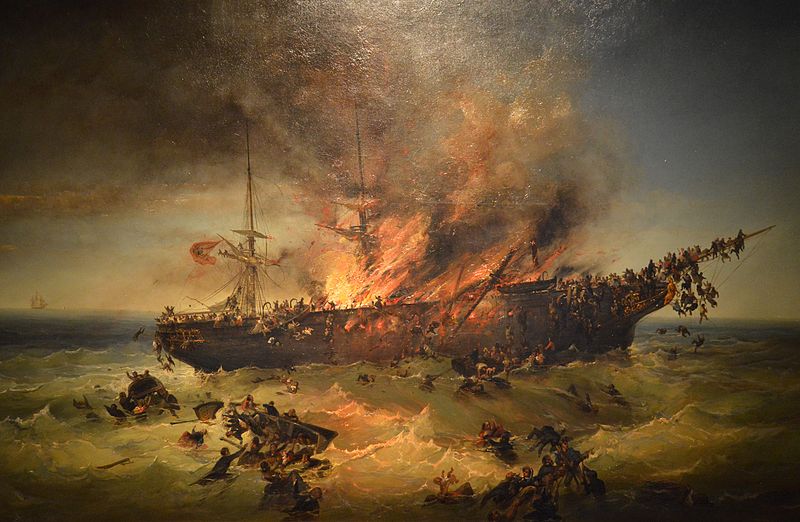 Puttner_-_1858_-_Sinking_of_emigrant_ship_Austria